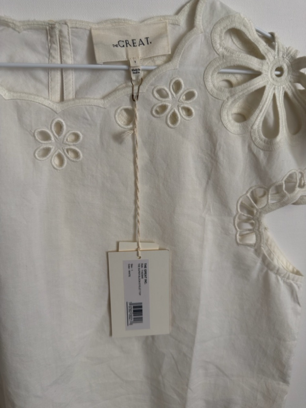 NWT The Great Super Bloom Eyelet Top Size 1 - Picture 4 of 14